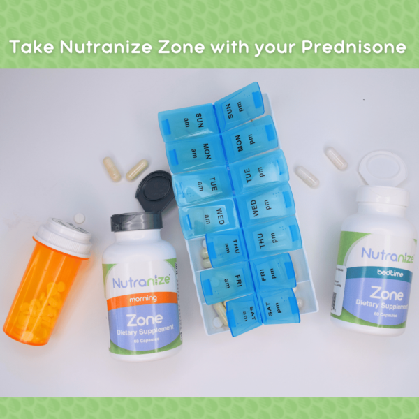 take Nutranize Zone with prednisone